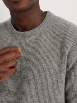Discount Alex Mill Jordan Sweater In Lightweight Cashmere Light Heather Grey
