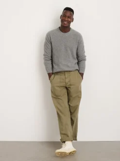 Discount Alex Mill Jordan Sweater In Lightweight Cashmere Light Heather Grey