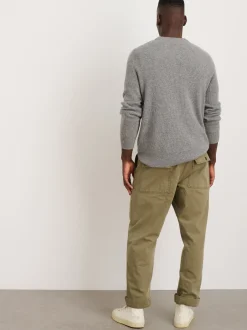 Discount Alex Mill Jordan Sweater In Lightweight Cashmere Light Heather Grey