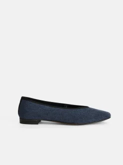 Outlet Alex Mill Juliet Italian Flat In Washed Canvas Washed Navy