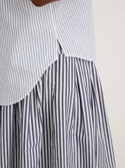 Sale Alex Mill June Pull On Skirt In Stripe Navy/White