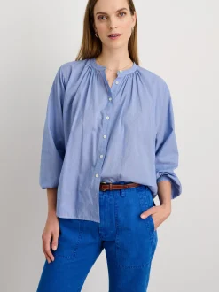 Sale Alex Mill Katherine Shirt In Cotton Voile Blue