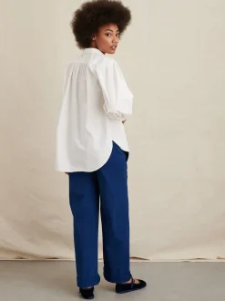 Hot Alex Mill Kit Shirt In Paper Poplin White