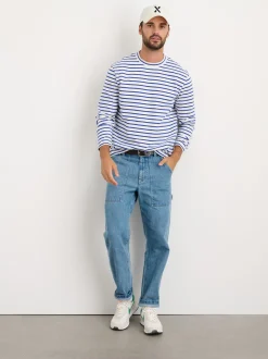 Discount Alex Mill Long Sleeve Striped Tee Natural/Blue