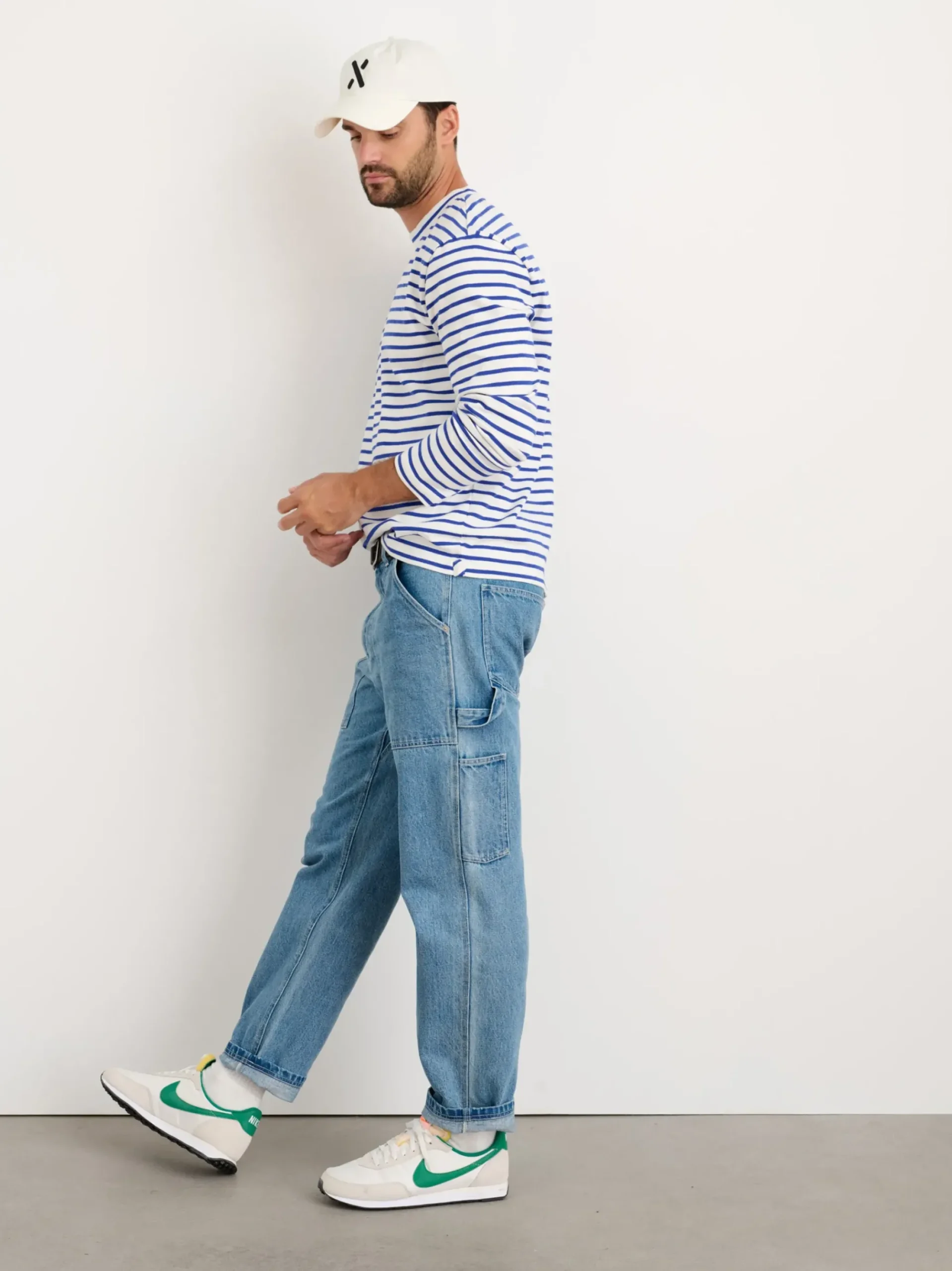Discount Alex Mill Long Sleeve Striped Tee Natural/Blue