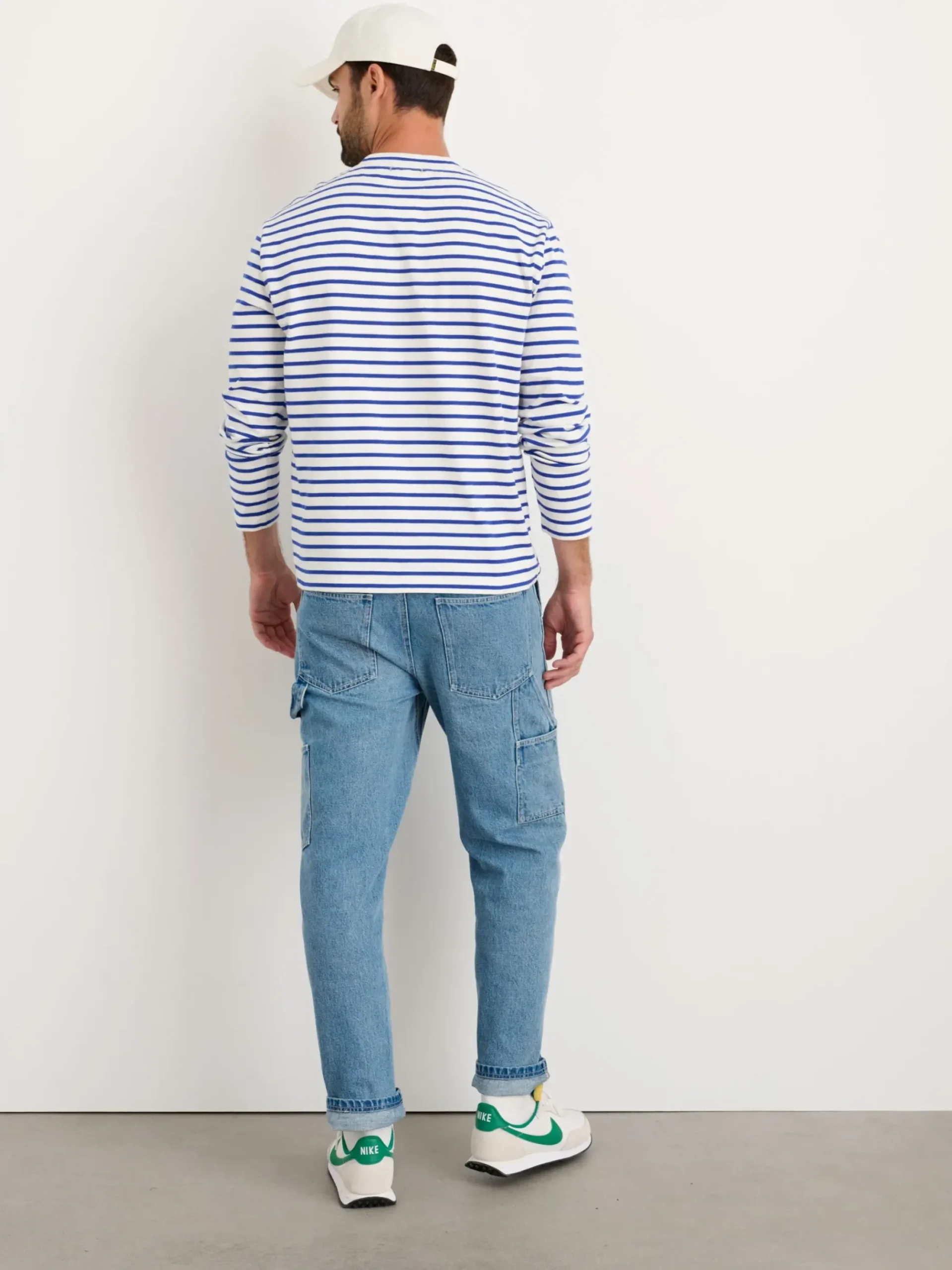 Discount Alex Mill Long Sleeve Striped Tee Natural/Blue