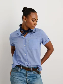 Best Alex Mill Maddie Camp Shirt In Cotton Voile Blue