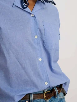 Best Alex Mill Maddie Camp Shirt In Cotton Voile Blue