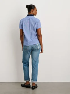 Best Alex Mill Maddie Camp Shirt In Cotton Voile Blue