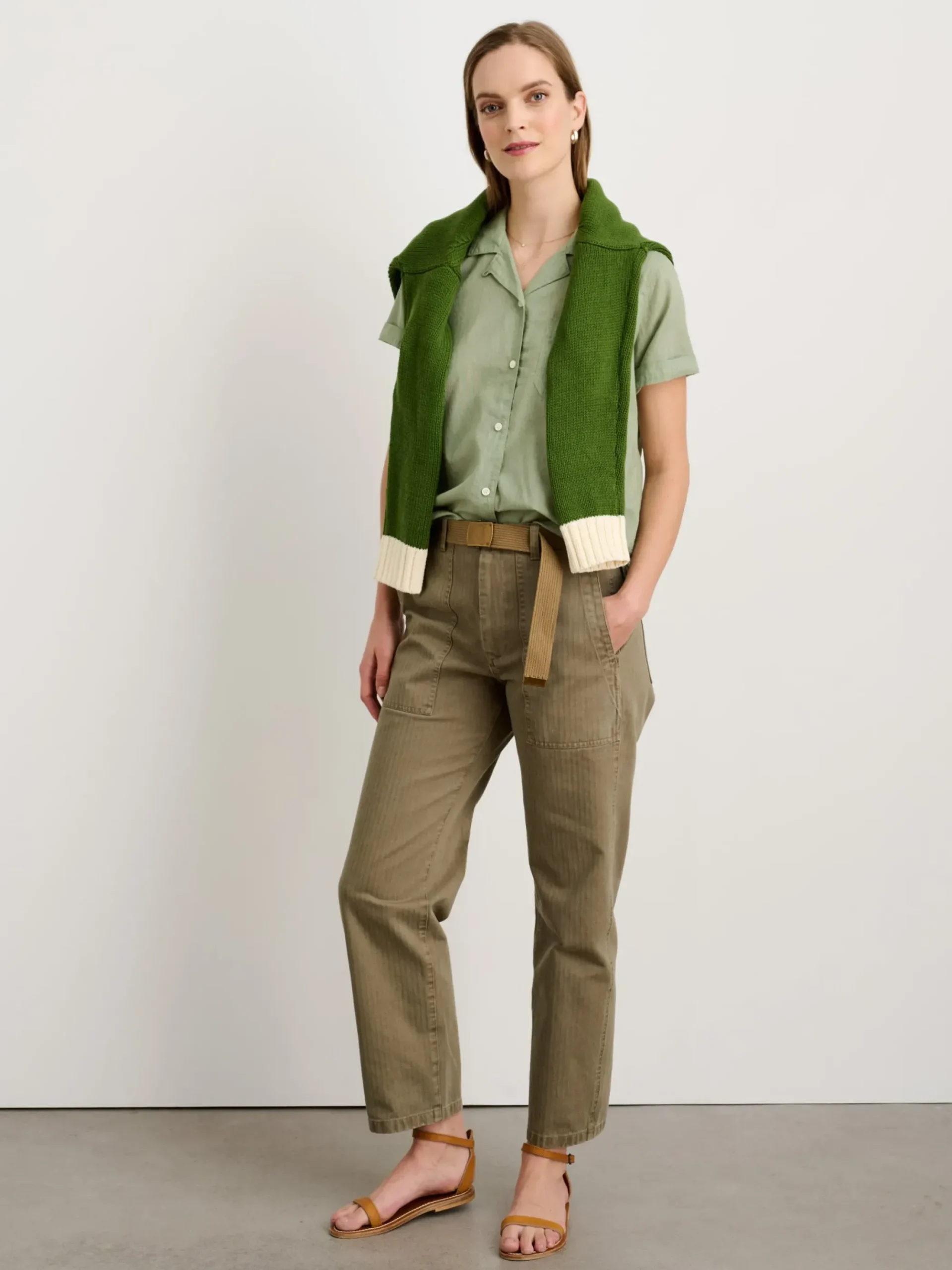 Best Alex Mill Maddie Camp Shirt In Cotton Voile Leaf
