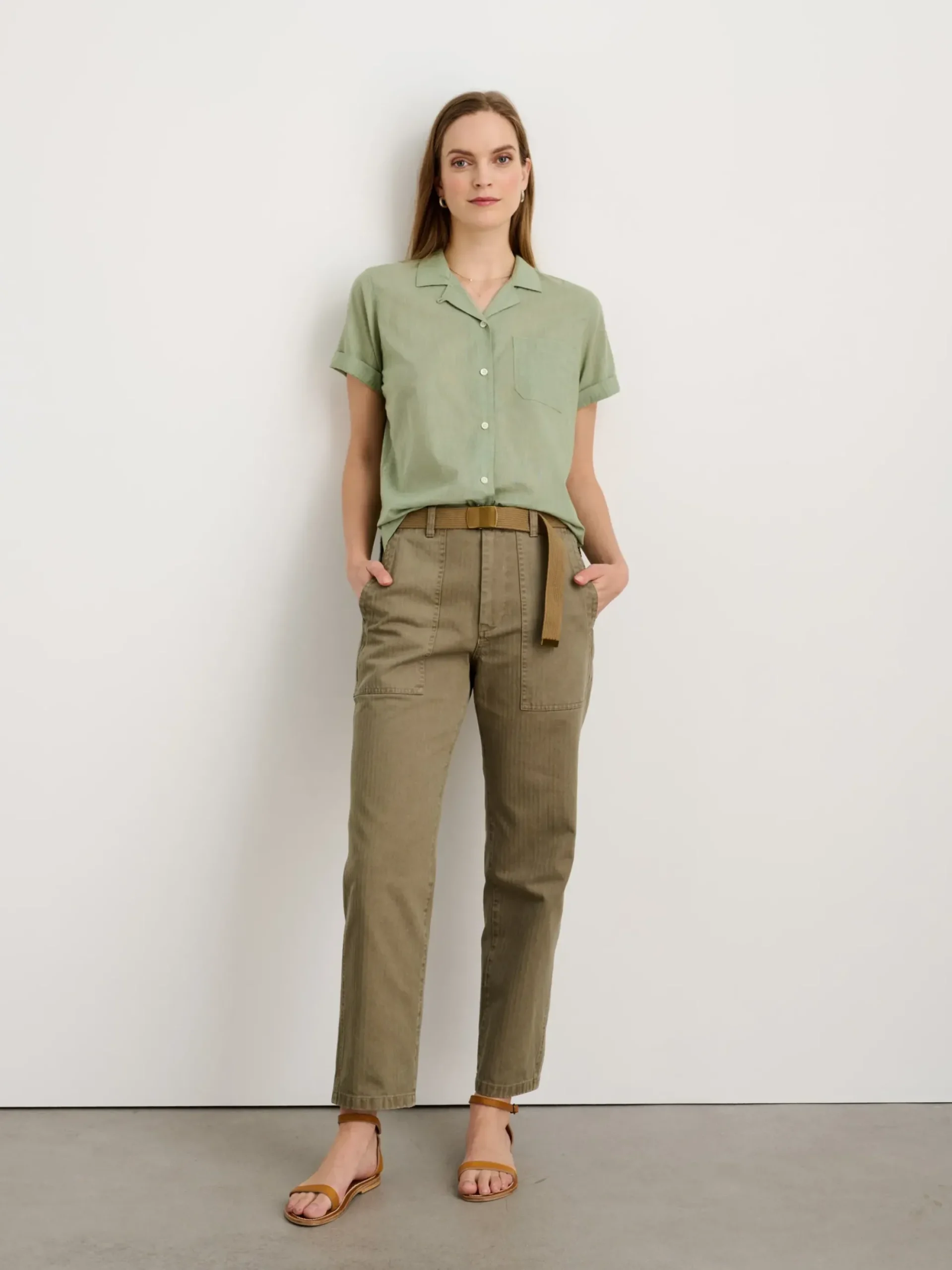 Best Alex Mill Maddie Camp Shirt In Cotton Voile Leaf