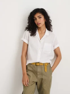 Online Alex Mill Maddie Camp Shirt In Linen White