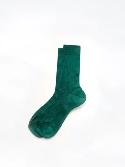 Online Alex Mill Maria La Rosa One Ribbed Socks Green