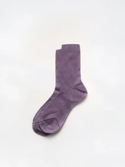 Clearance Alex Mill Maria La Rosa One Ribbed Socks Lilac