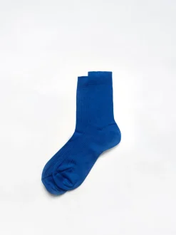 Outlet Alex Mill Maria La Rosa One Ribbed Socks Cobalt