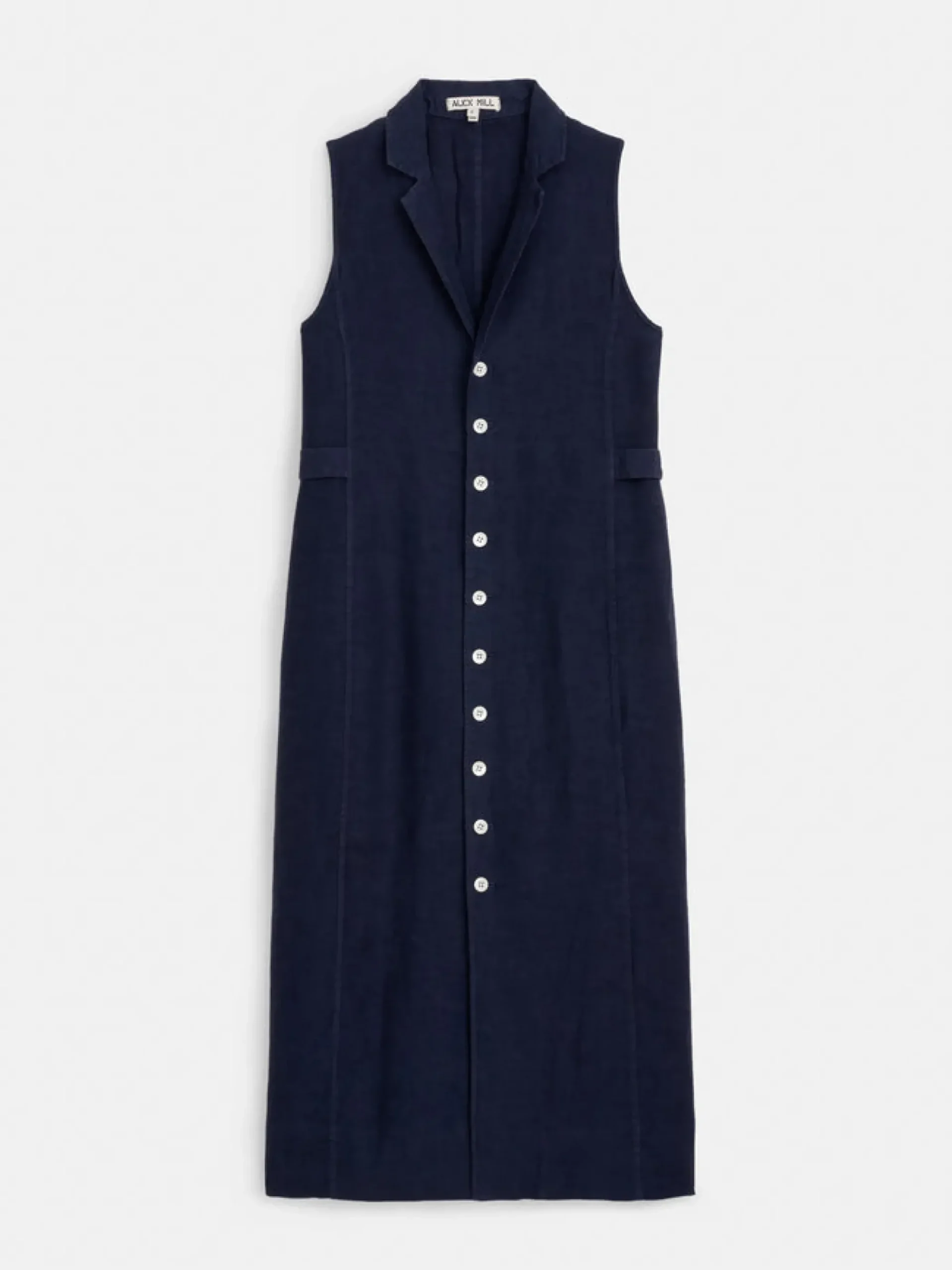 Fashion Alex Mill Mathilde Vest Dress In Linen Dark Navy