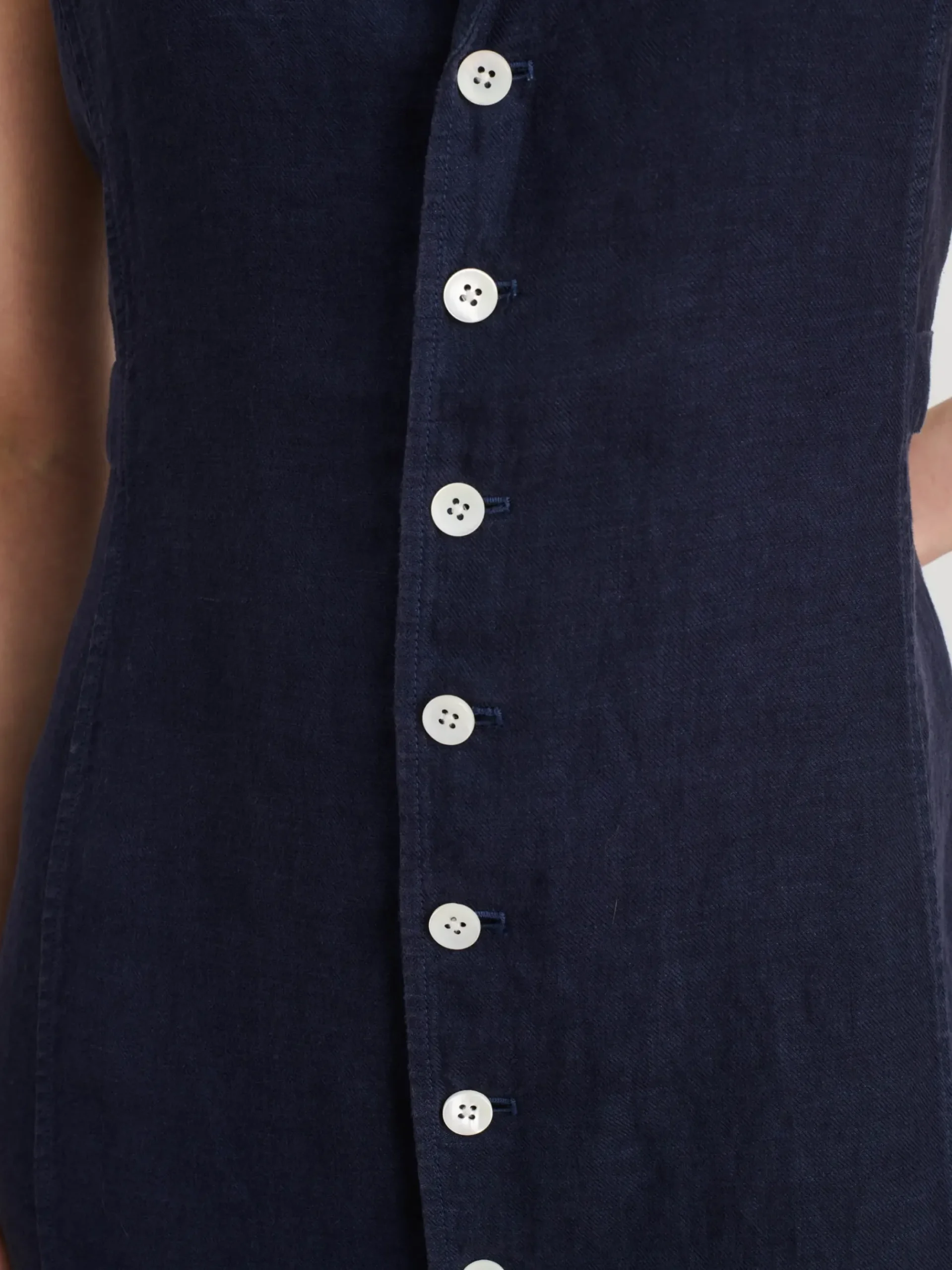 Fashion Alex Mill Mathilde Vest Dress In Linen Dark Navy