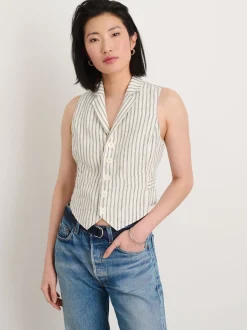 Outlet Alex Mill Mathilde Vest In Double Stripe