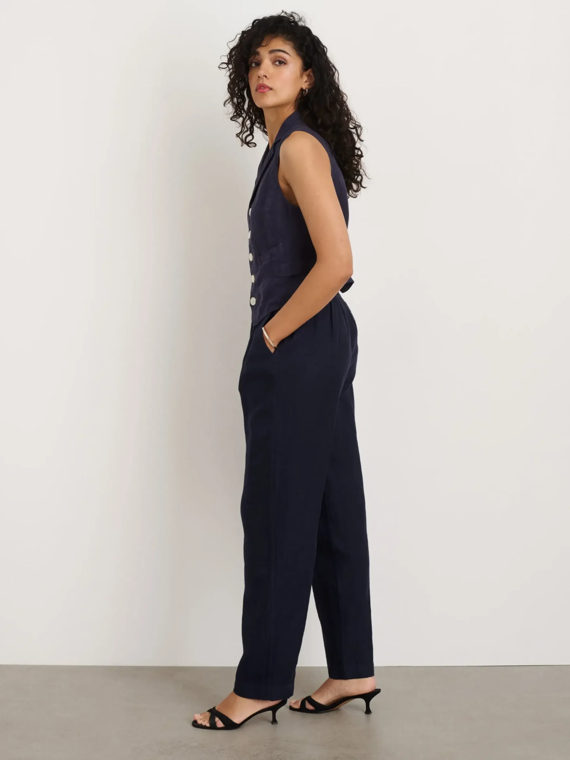 Discount Alex Mill Mathilde Vest In Linen
