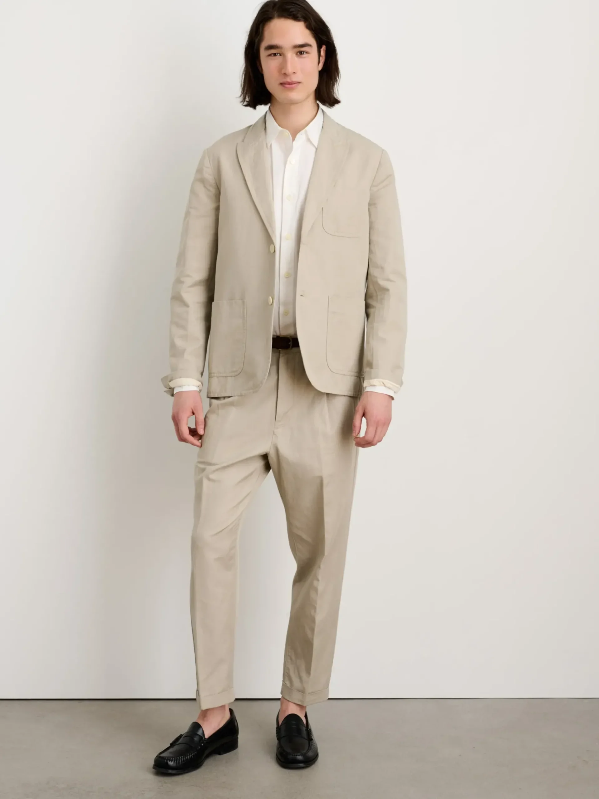 Hot Alex Mill Mercer Blazer In Cotton Linen Silver Cloud