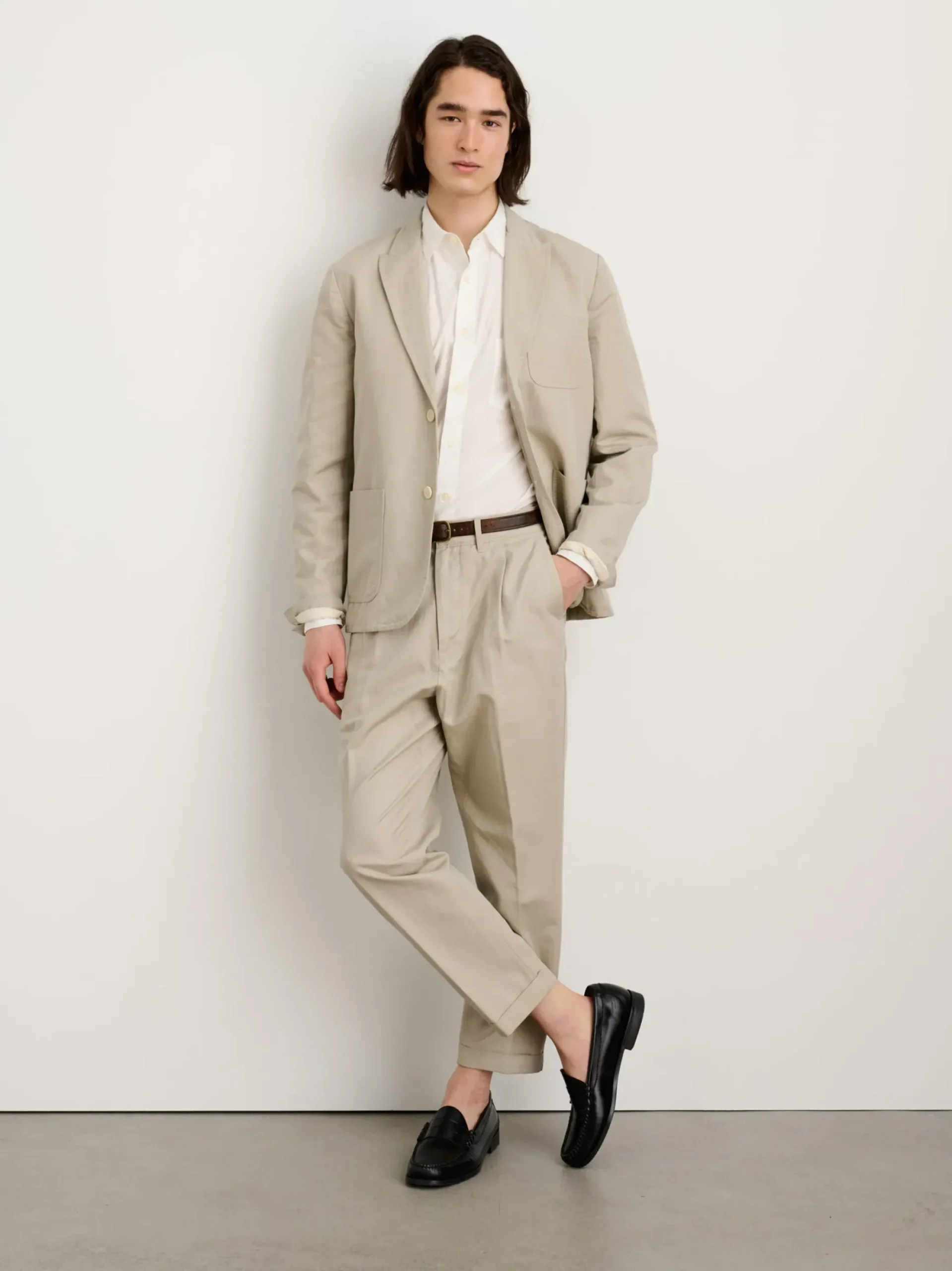 Hot Alex Mill Mercer Blazer In Cotton Linen Silver Cloud