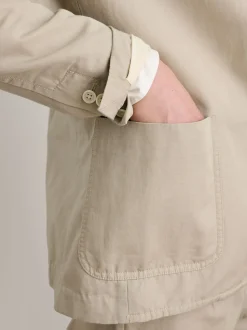Hot Alex Mill Mercer Blazer In Cotton Linen Silver Cloud