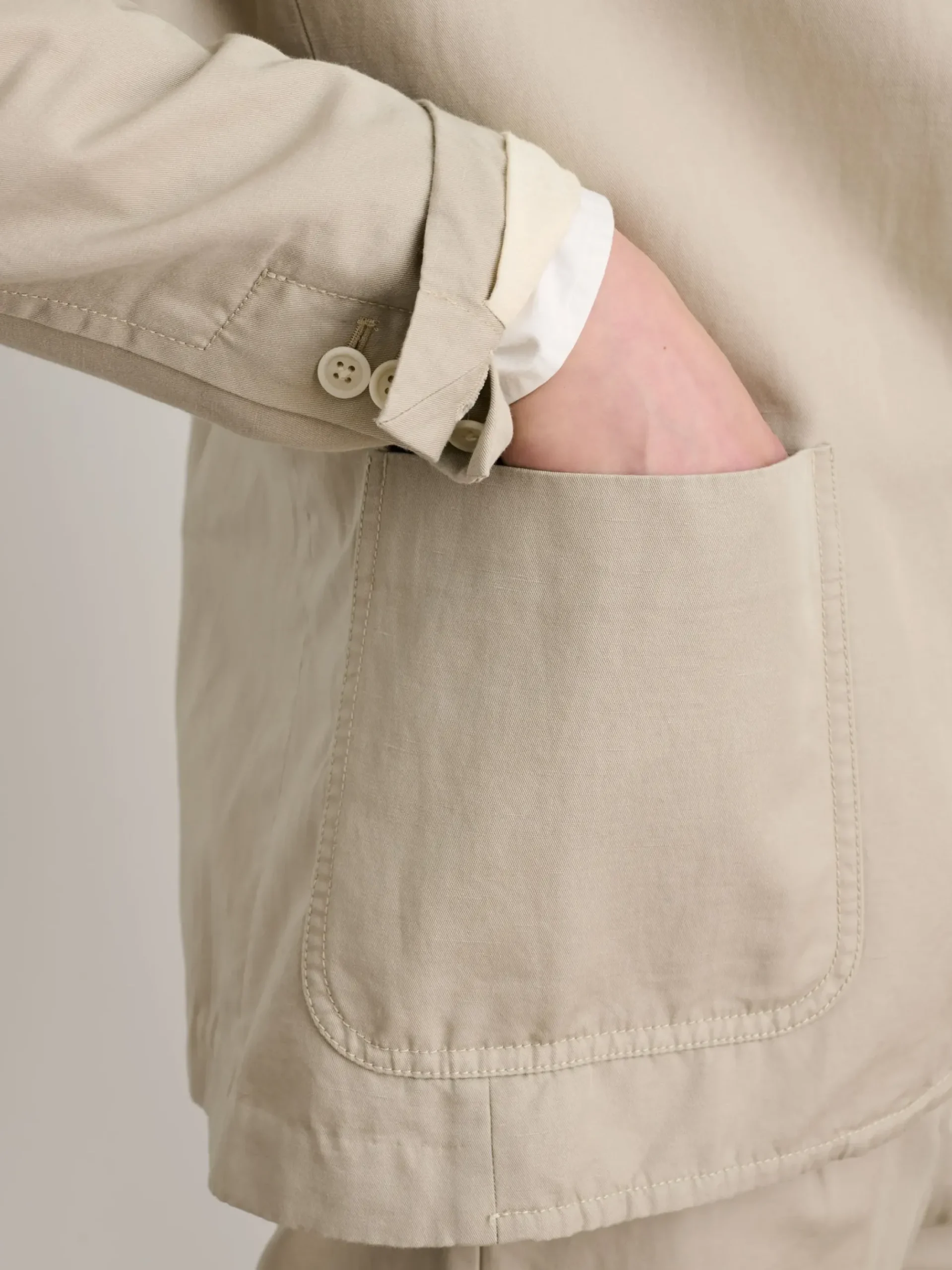 Hot Alex Mill Mercer Blazer In Cotton Linen Silver Cloud