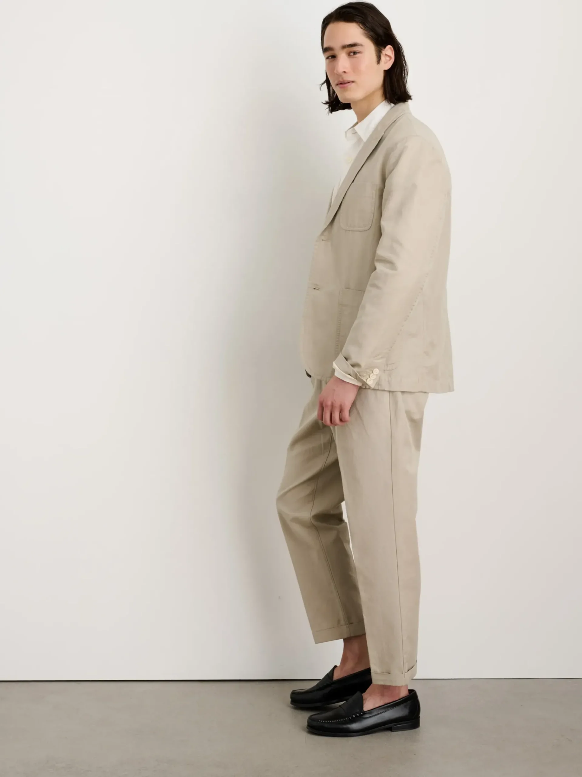 Hot Alex Mill Mercer Blazer In Cotton Linen Silver Cloud