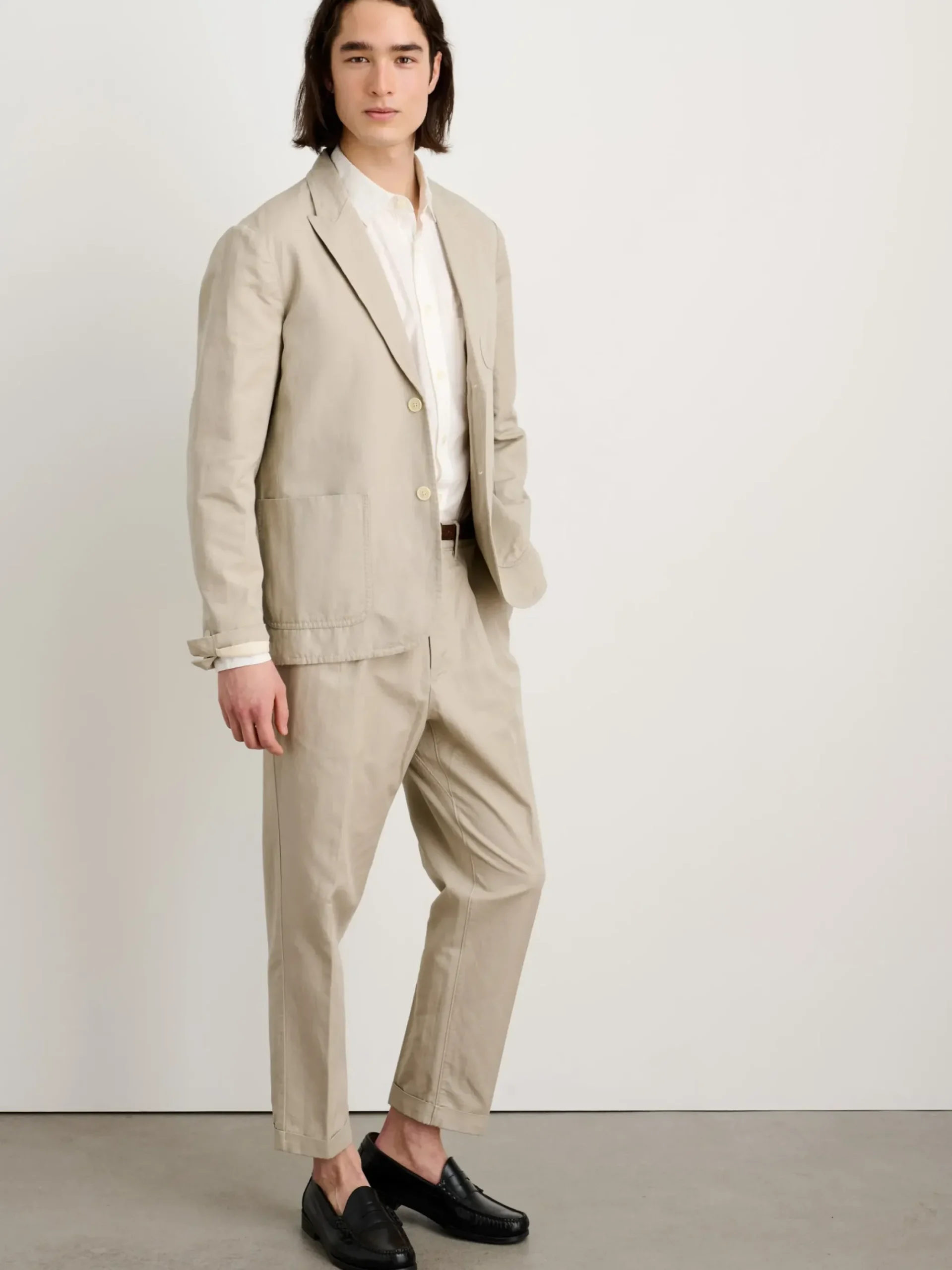 Hot Alex Mill Mercer Blazer In Cotton Linen Silver Cloud