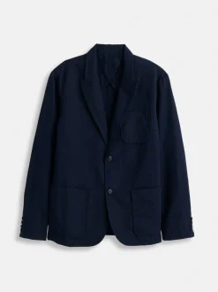 Outlet Alex Mill Mercer Blazer In Cotton Linen Navy