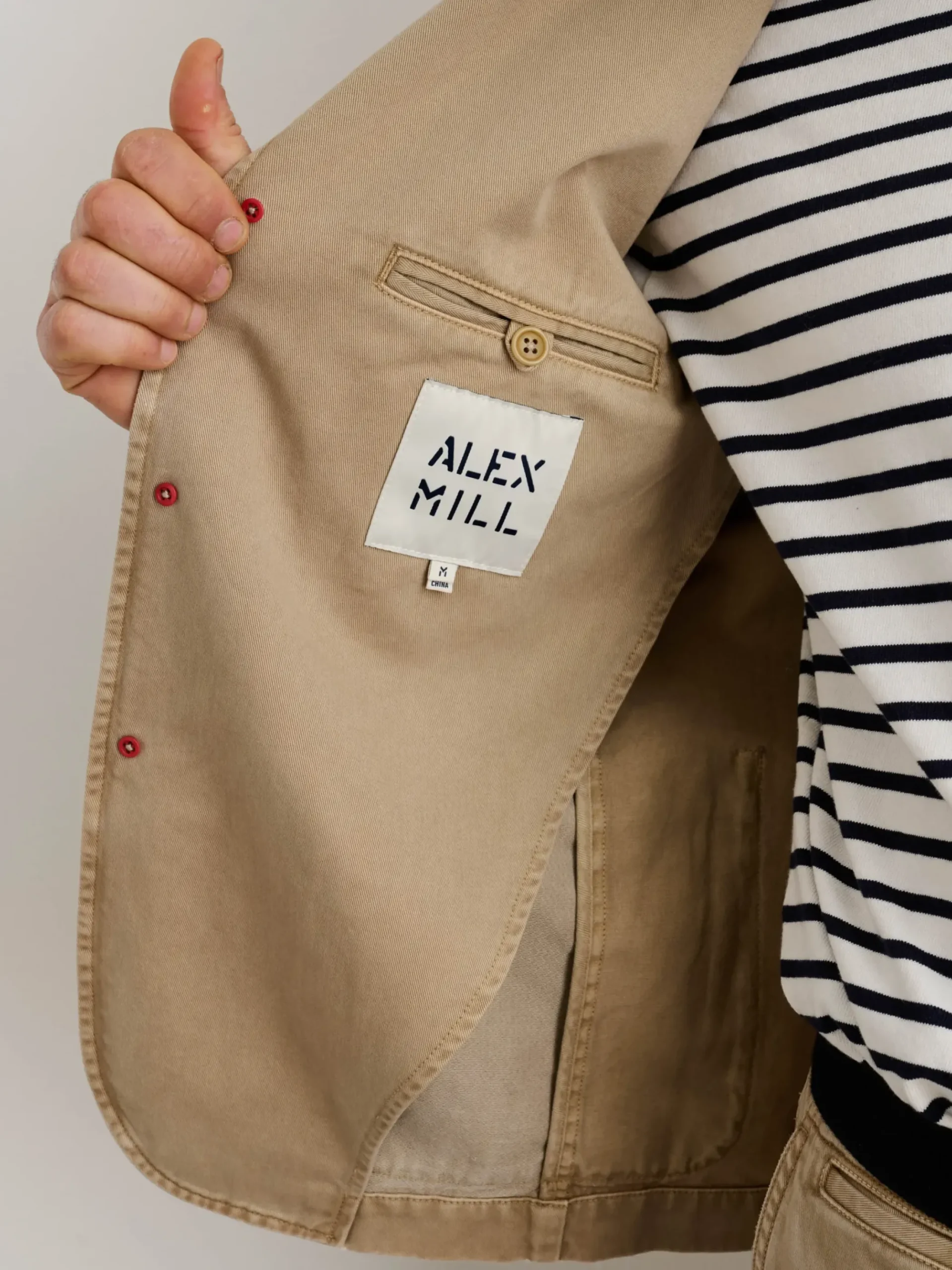 Online Alex Mill Mill Blazer In Vintage Wash Chino Faded Khaki
