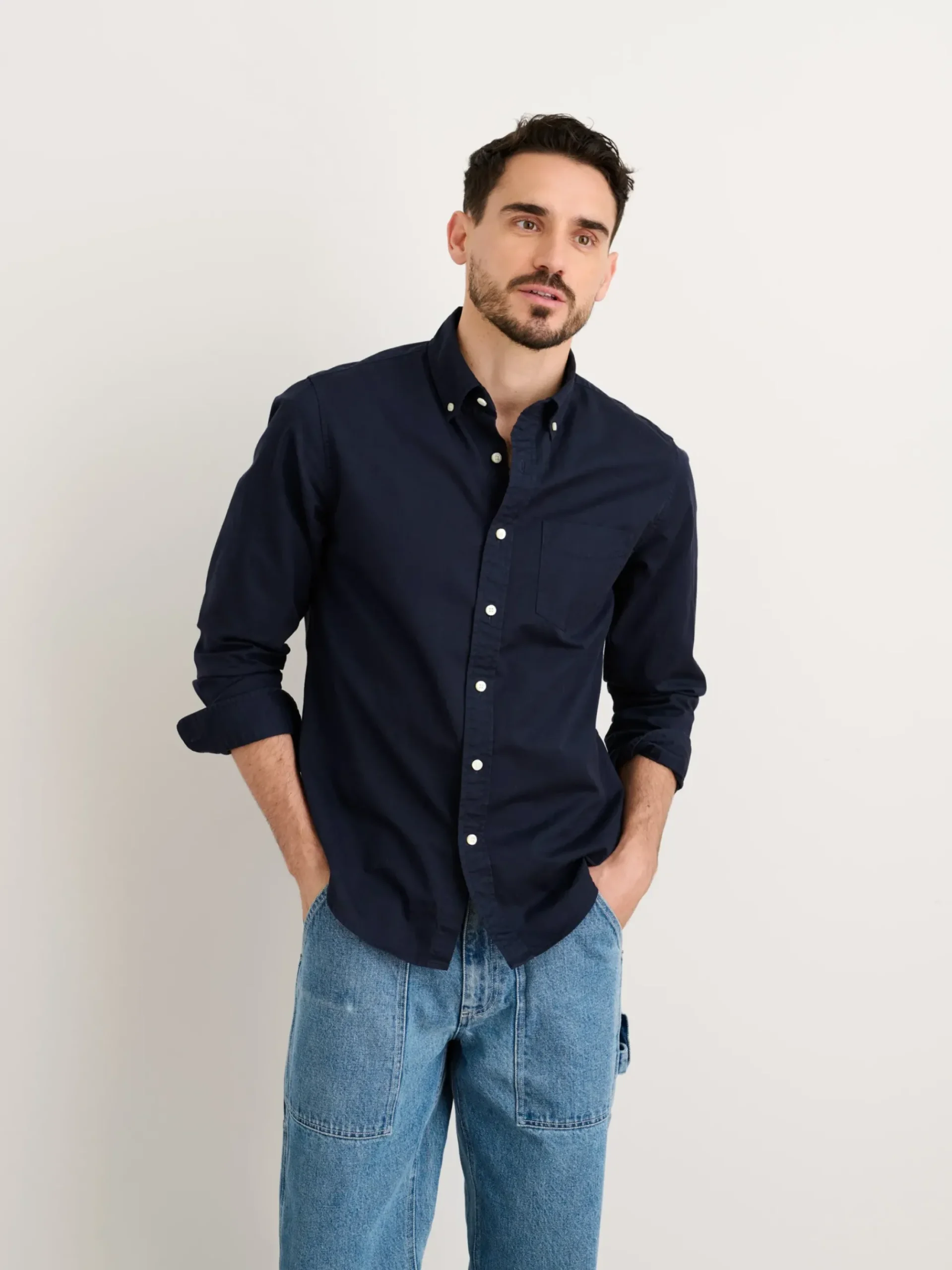 Fashion Alex Mill Mill Shirt In Paper Poplin Dark Navy