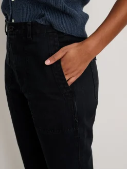 Discount Alex Mill Neil Pant In Herringbone Washed Black
