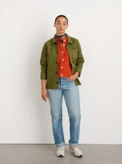 Clearance Alex Mill Nico Cardigan In Cotton Paprika