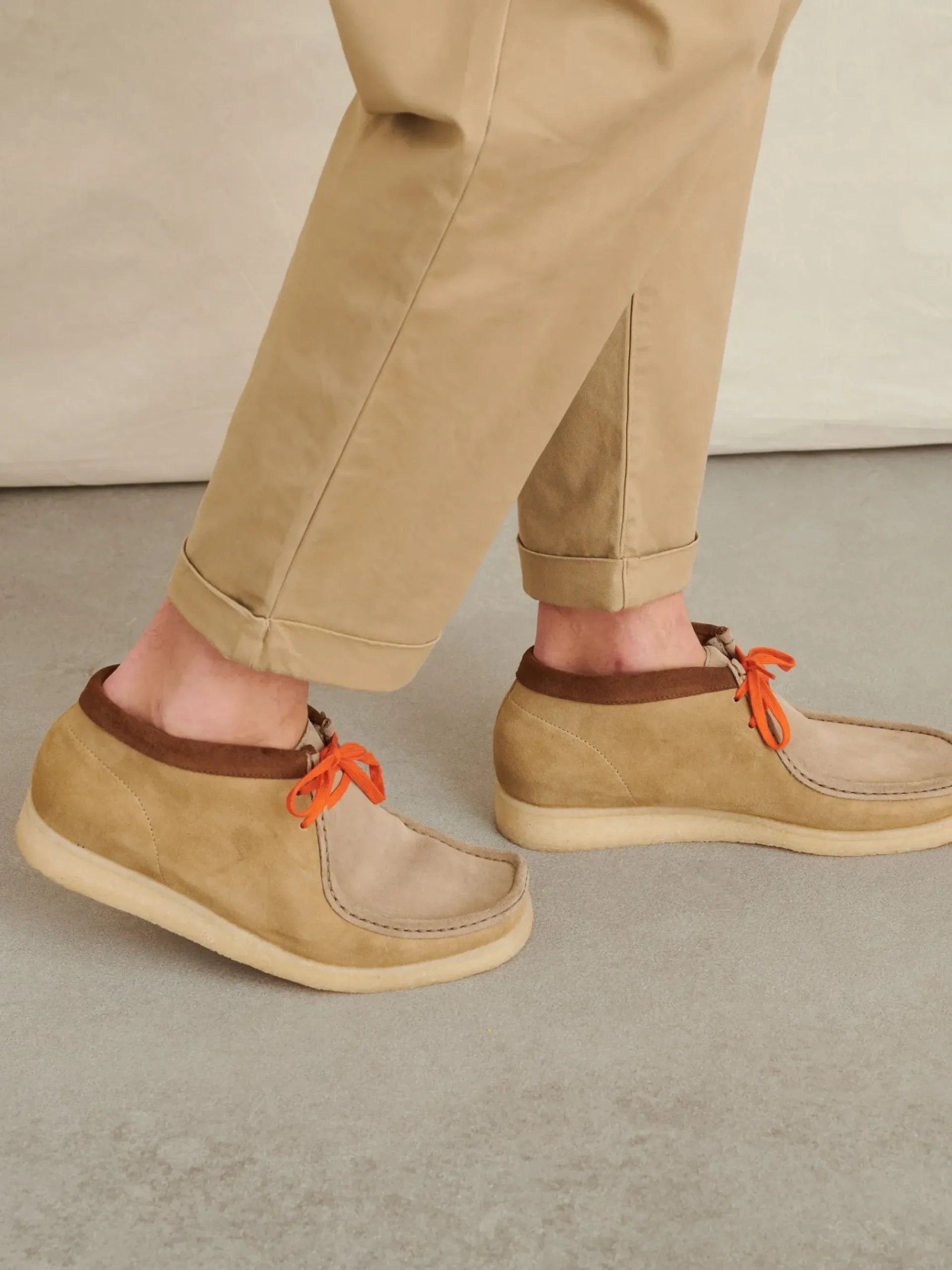 Outlet Alex Mill Padmore & Barnes Suede Boot Khaki Mix