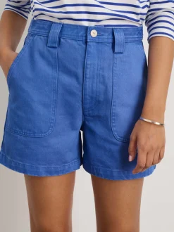 Outlet Alex Mill Phoebe Shorts In Garment Dyed Denim French Blue