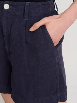 Outlet Alex Mill Pleated Pull On Shorts In Linen