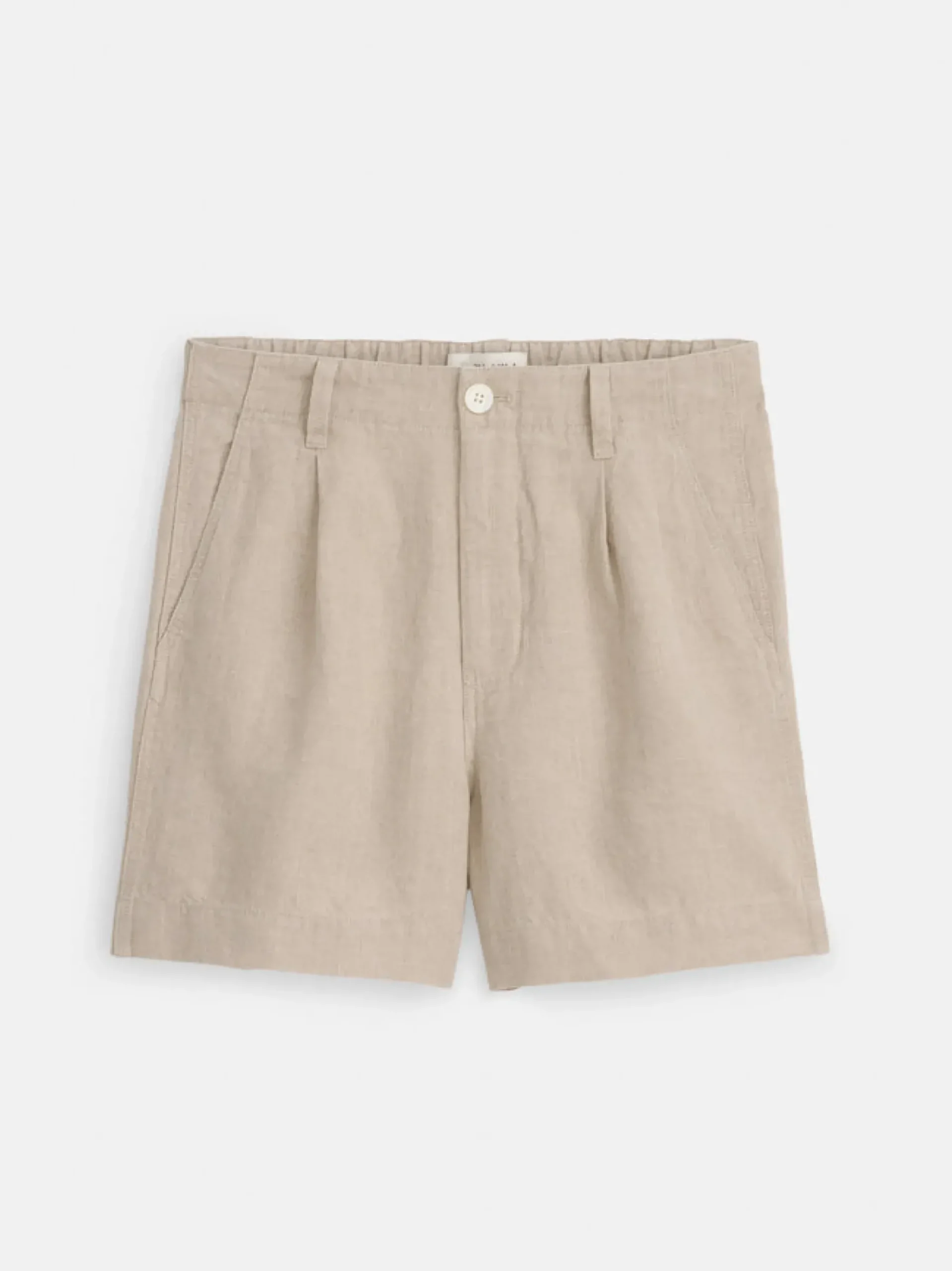Hot Alex Mill Pleated Pull On Shorts In Flax