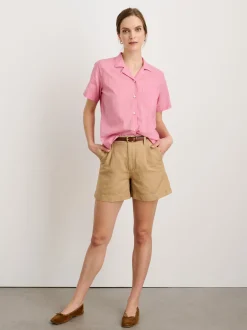 Fashion Alex Mill Pleated Shorts In Twill Vintage Khaki