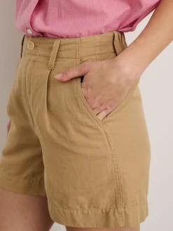 Fashion Alex Mill Pleated Shorts In Twill Vintage Khaki