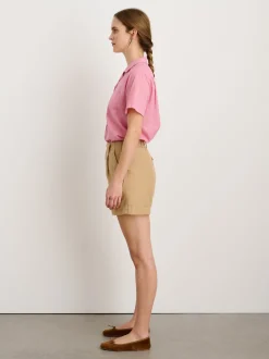 Fashion Alex Mill Pleated Shorts In Twill Vintage Khaki