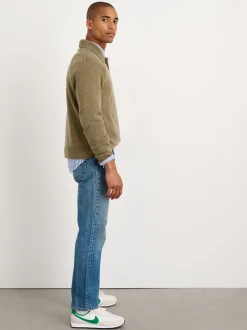 Fashion Alex Mill Polo Sweater In Washed Cashmere Heather Olive