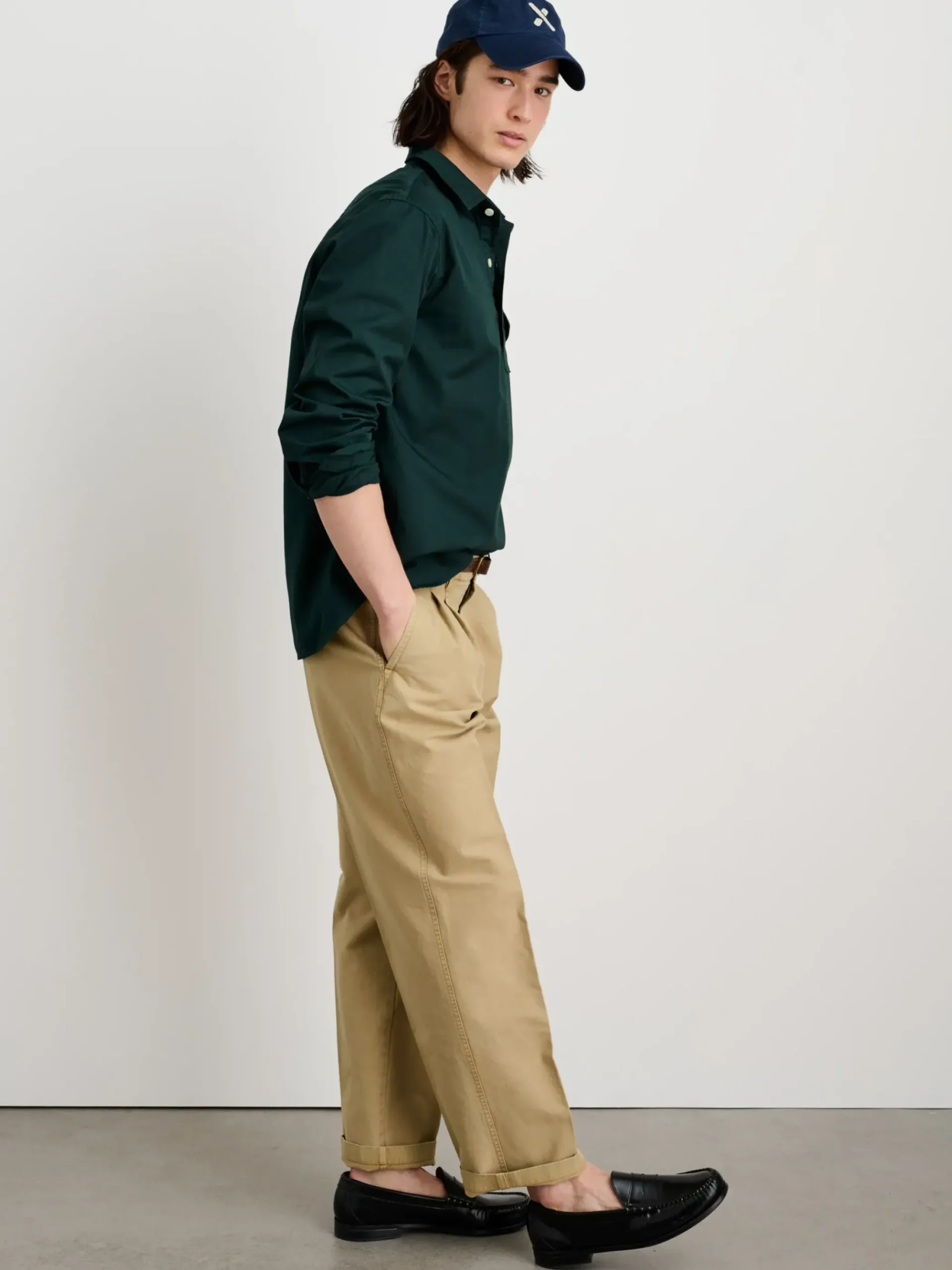 Best Alex Mill Popover Shirt In Cotton Twill Dark Spruce