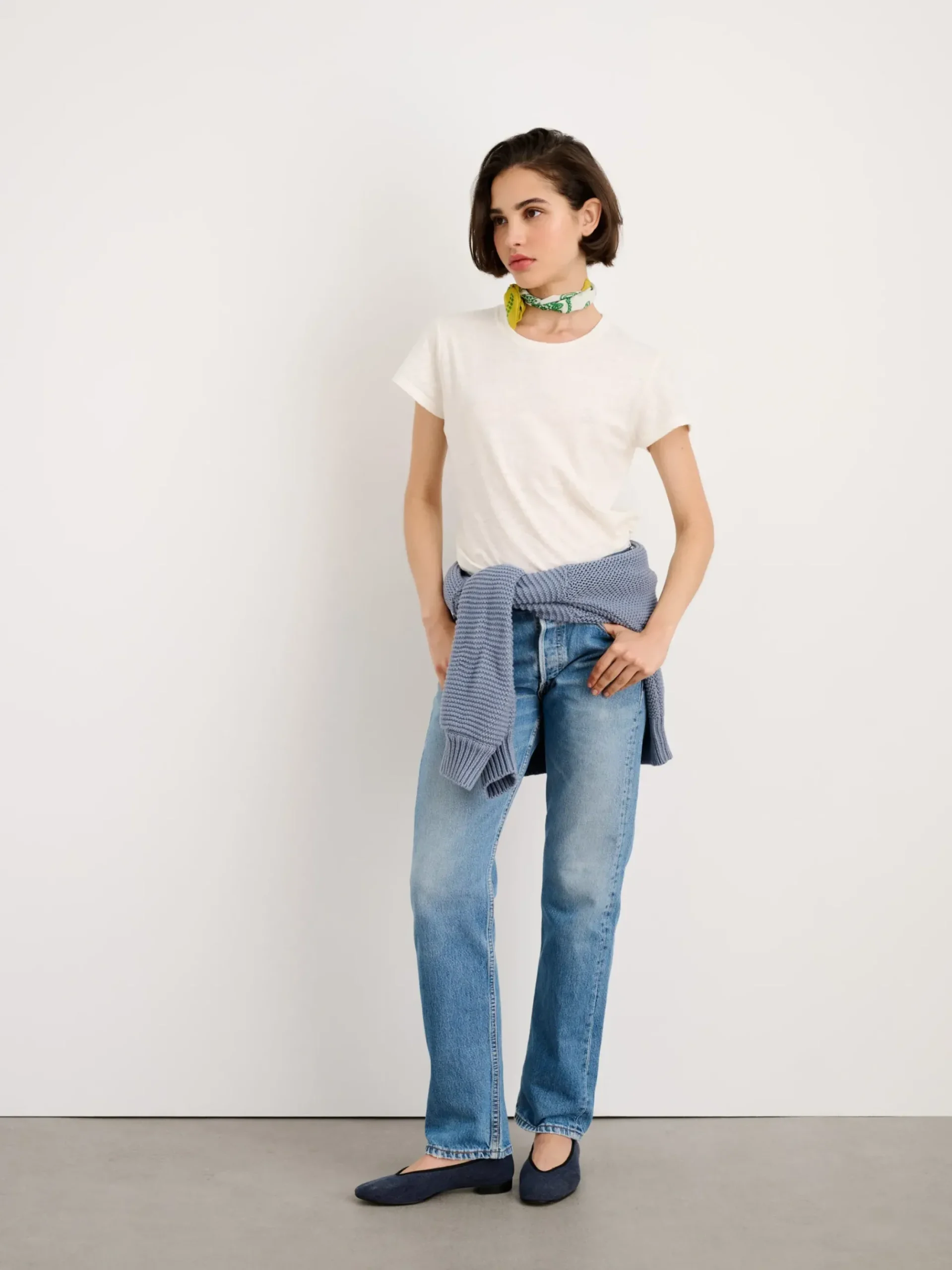 New Alex Mill Prospect Tee Off White