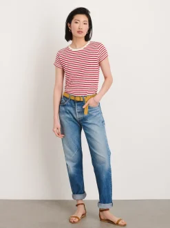 Best Alex Mill Prospect Tee In Stripe Red/White