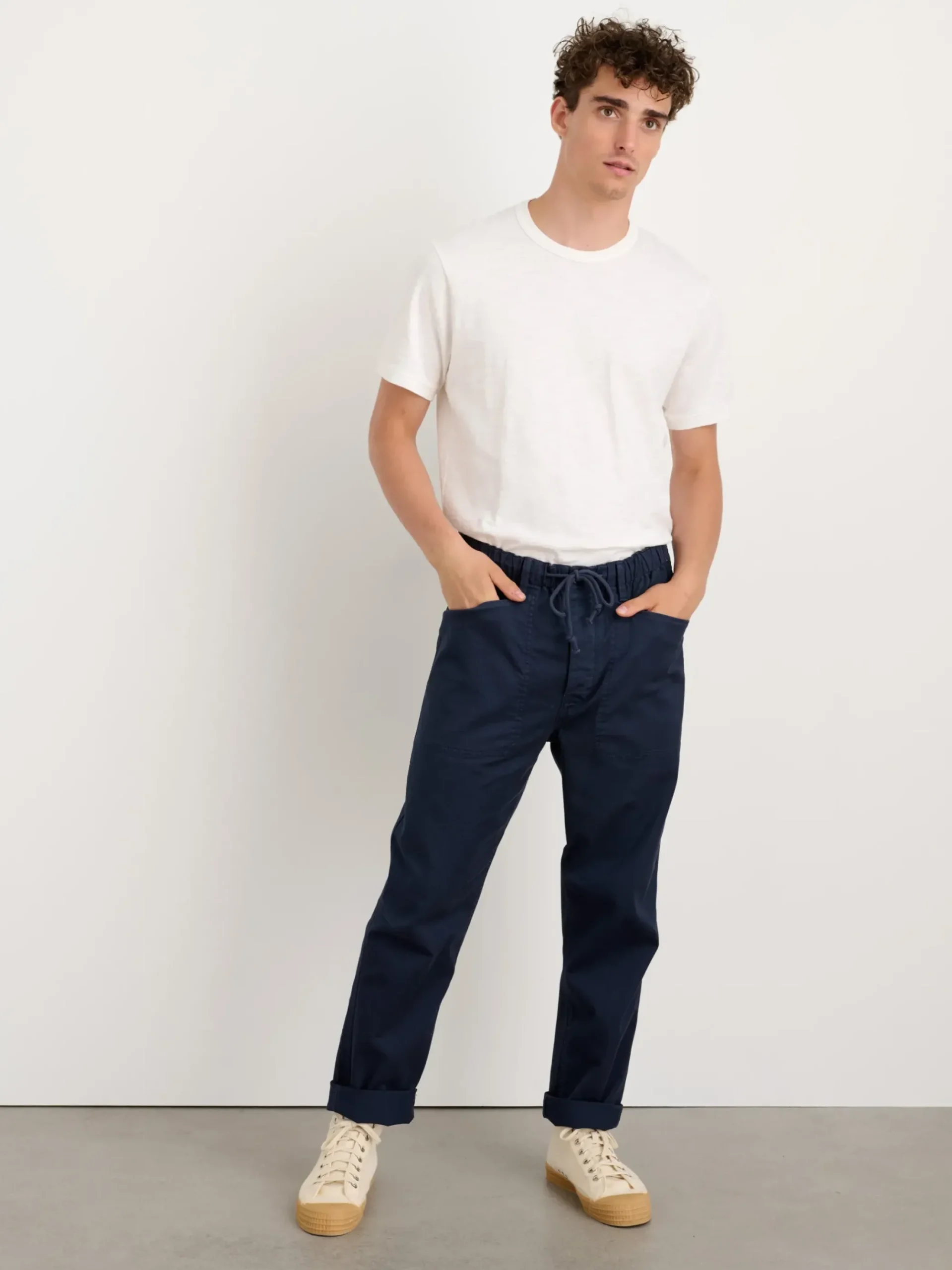 Best Alex Mill Pull-On Button Fly Pant Dark Navy