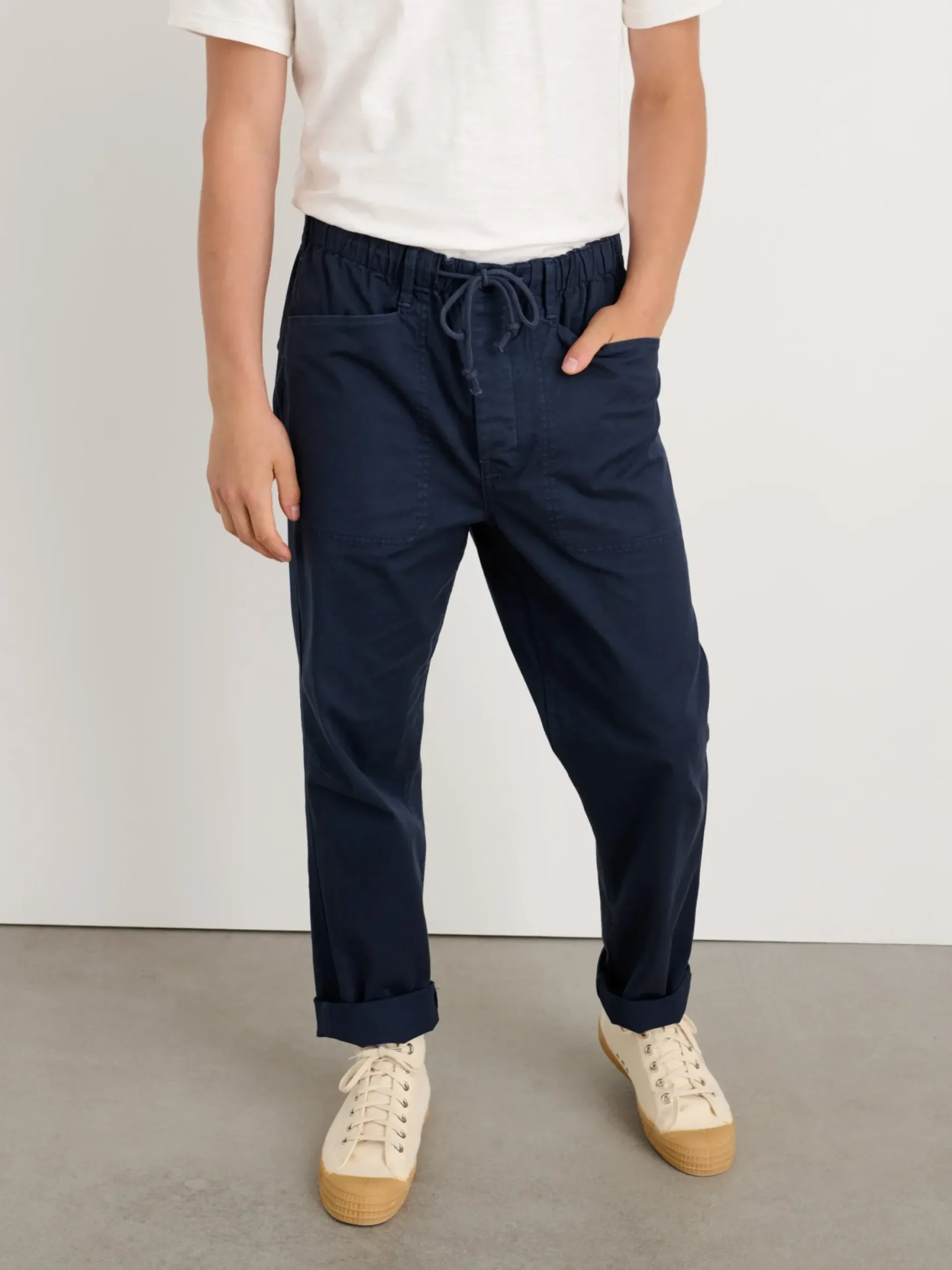 Best Alex Mill Pull-On Button Fly Pant Dark Navy
