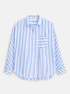 Online Alex Mill Rework Standard Shirt In Bold Stripe Pale Blue/White
