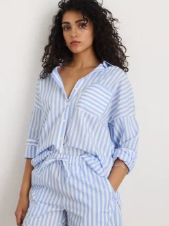 Online Alex Mill Rework Standard Shirt In Bold Stripe Pale Blue/White