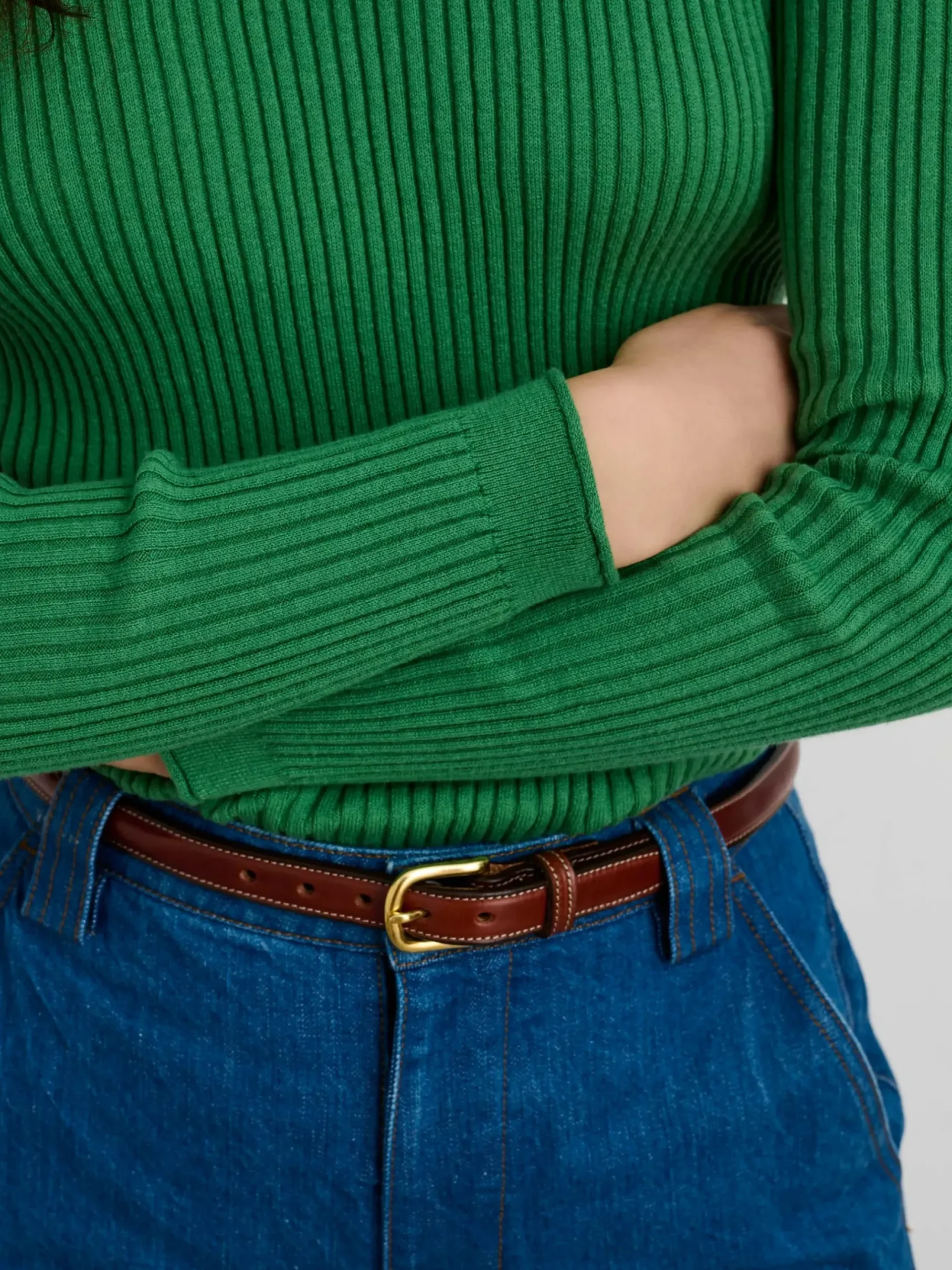 Outlet Alex Mill Ribbed Crewneck Sweater Moss